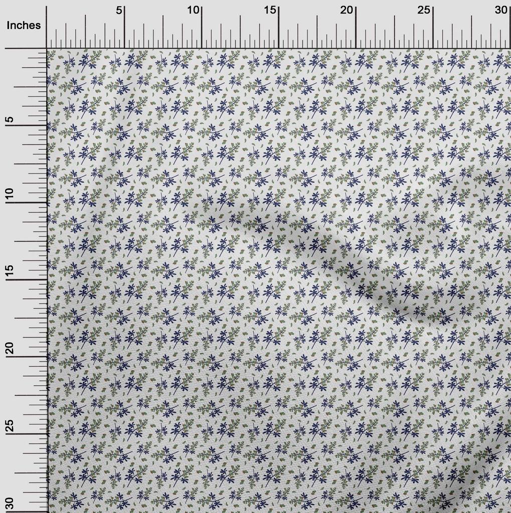 oneOone Cotton Flex Forest Green Fabric Kids Floral Craft Projects Decor Fabric Printed By The Yard 40 Inch