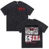 Japanese Anime Akira Washed Vintage T Shirt Science Fiction Cartoon Movie Shotaro Kaneda T-shirt Men Daily Wear Cool Top