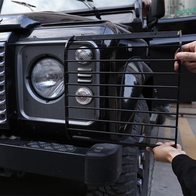 Для Land Rover Defender 110 2004-2019 Автомобильные Фары Теневой Колпак Линза Фары Защитная Сетка Решетка Защитная Отделка YU1
