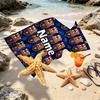 Custom Name Personalized FOOTBALL Club Barcelona Print Beach Towel, for Trip Camping Beach Party Home Decor, Birthday Gift for Family & Friends