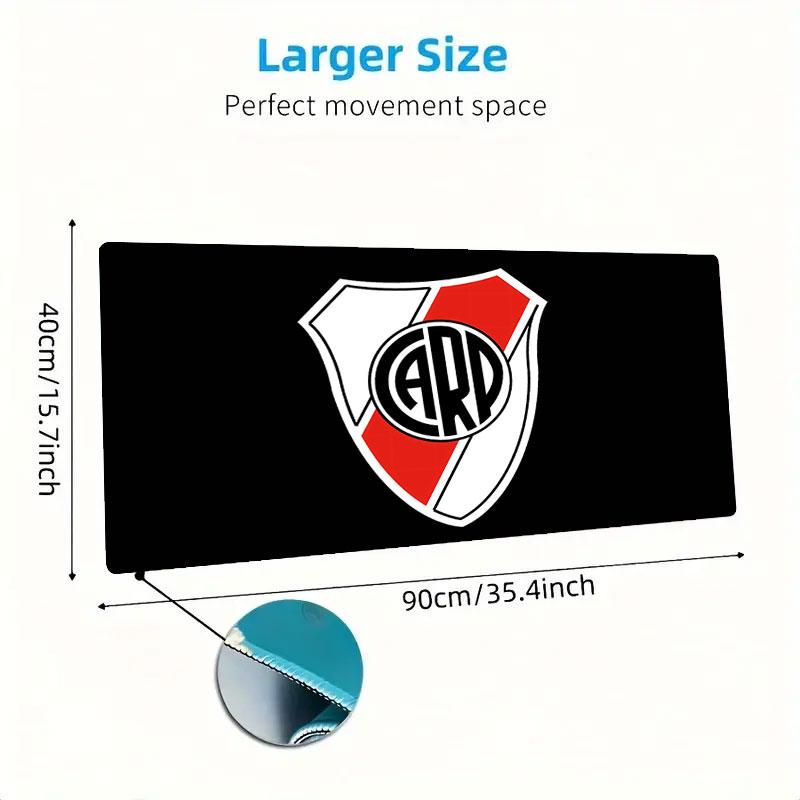 River Plate Mouse Pad, Large Gaming Desk Mat, Non-slip XXL Mousepad for Laptop & Tablet, Mini PC Playmat with Stitched Edges