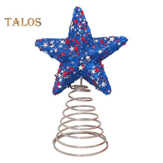 Патриотическая звезда-верхушка на елку 4 июля патриотическое украшение на елку 3D блестящая звезда-верхушка на елку для праздничной вечеринки в честь Дня независимости