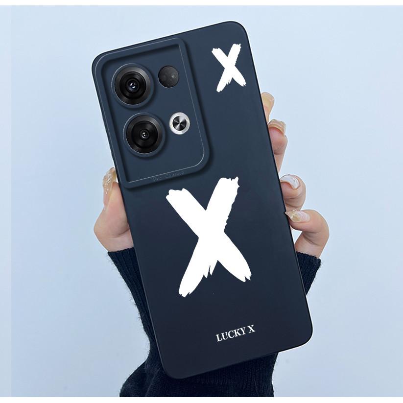 Для OPPO Reno 8 Pro 5G Reno8 Reno8 Pro Plus Ударопрочный Чехол для Телефона Счастливая Первая Буква Чехол Силиконовый Мягкий Матовый Задняя Крышка
