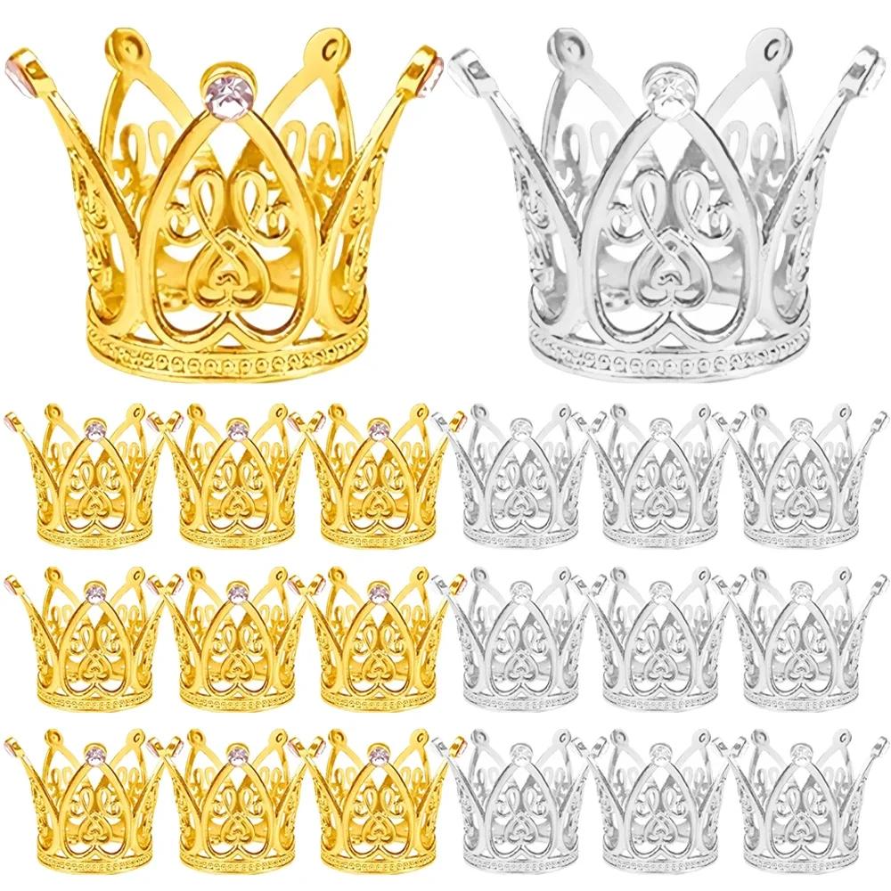 20/1 шт. Мини-корона, украшение для торта, принцесса, жемчужная тиара, детское украшение для волос на свадьбу, день рождения, украшение для торта