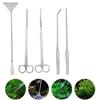 5Pcs/Set Aquarium Tank Tools Kit Aquascaping Fish Tank Aquatic Plants Long Tweezers Scissors Stainless Steel Maintenance Tools