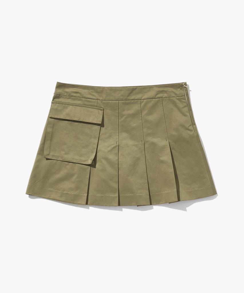 Plack Woman Mini Pleated Cargo Skirt