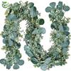 Artificial Eucalyptus Leaves Vines Eucalyptus Garland 6' Long Faux Silk Rattan for Wedding Backdrop Arch Home Room Garden Decor