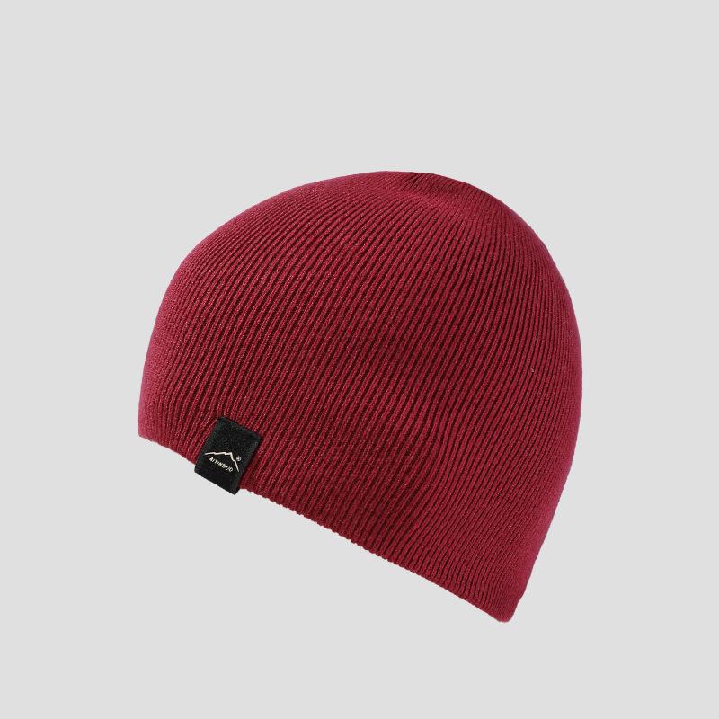 Autumn Winter Thin Knitted Hat High Elastic Big Head Circumference Men's Cold-Proof Ear Protection Cap Windproof Cap