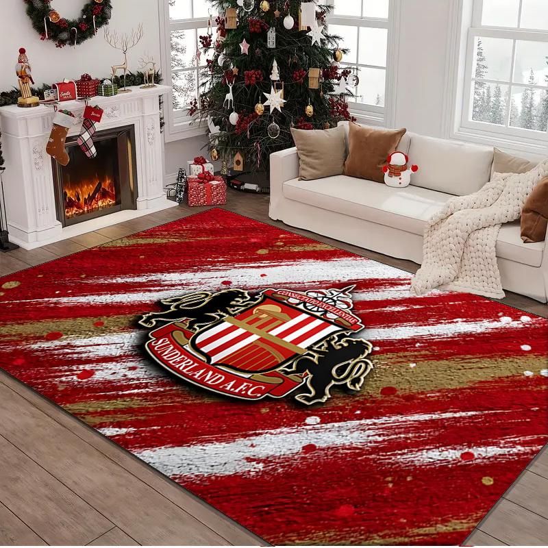 1PC rug Sunderland football Carpet, Chair Rug,Area Rug for Office Bedroom living rooms bedroom, Doormat decor Christmas fan gifts