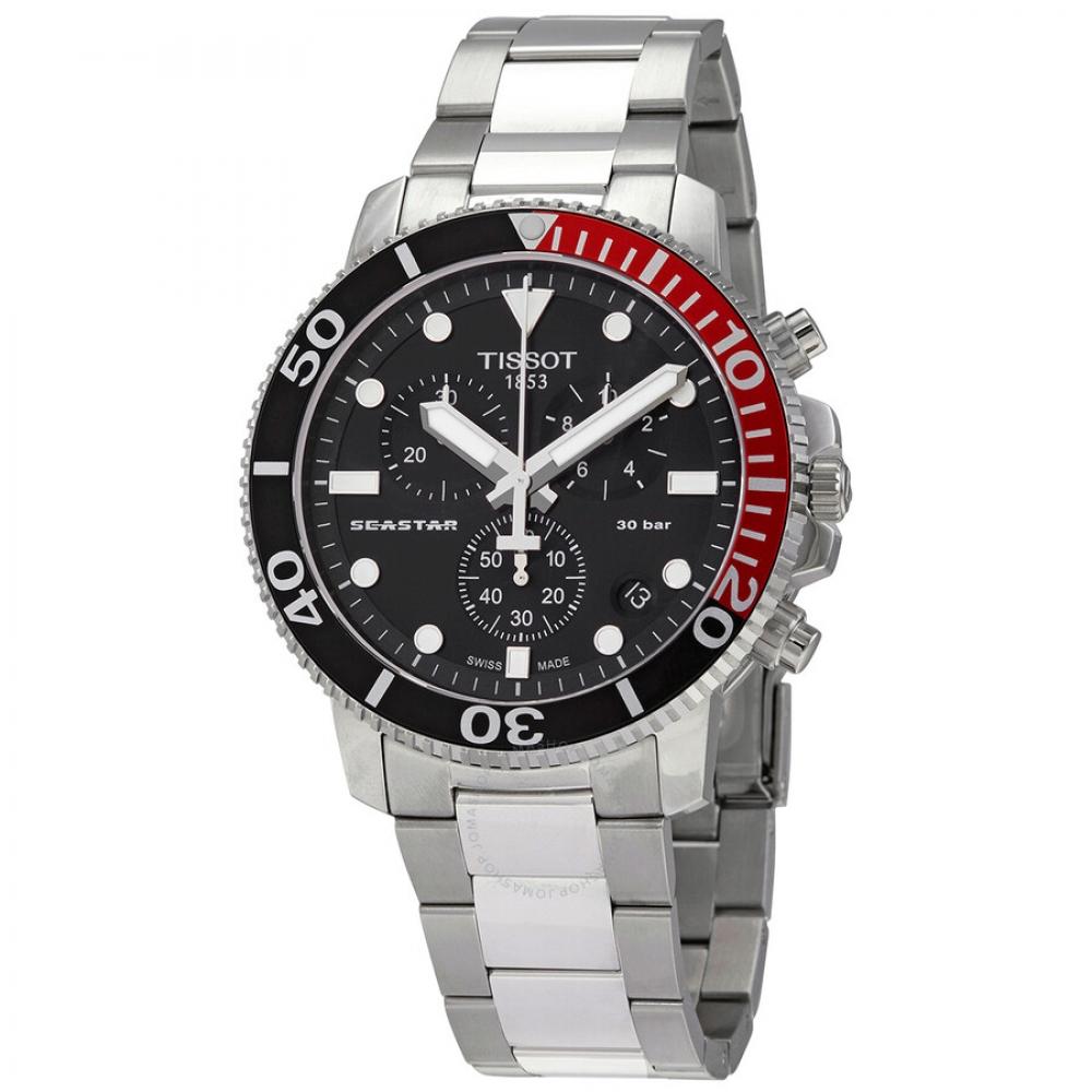Tissot T SporT Chronograph quarTz Black Dial Men S waTch T120.417.11.051.01