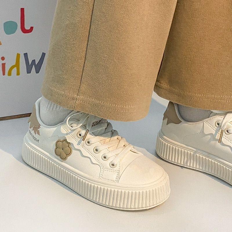 Модные милые симпатичные туфли с круглым носком и плоской подошвой на толстой подошве, кроссовки для отдыха, новый узор, модная обувь для женщин, Zapatos De Mujer