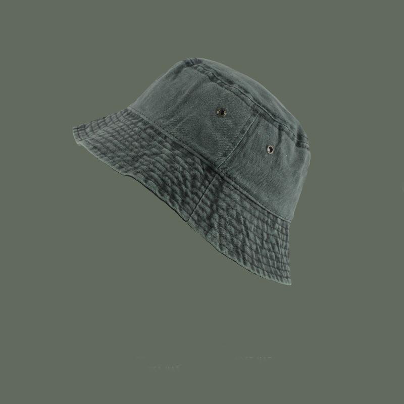 Ретро вываренная джинсовая панама для пары, модная, старая, с короткими полями, шляпа-ведро, дышащая, однотонная, тонкая, весна и лето