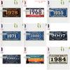 Tin Sign  Vintage Durable Metal Plaque Wall Decor Home Office Bar Man Cave City Birth Year License Plate Wall Art