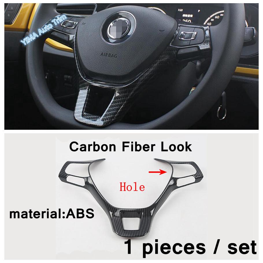 For Volkswagen Arteon 2018 Carbon Fiber Look / Matte Auto Steering Wheel Decor Frame Cover Trim Interior Accessories