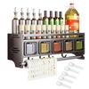 This Wall-mounted Spice Rack Is a Waterproof and Rust-resistant Kitchen Storage Rack Made of Stainless Steel and Aluminum. It Holds Spice Bottles, Tea