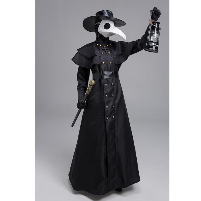 Костюм чумного доктора на Хэллоуин, халат, накидка, маска с клювом в стиле стимпанк, костюм чумного клюва, доктор, косплей, костюм на Хэллоуин, новое аниме