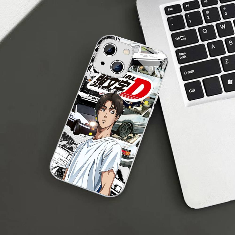 Аниме про гонки по дорогам I-Initial D Закаленное стекло Для Iphone 14 13 12 11 Pro Mini XS MAX 14Plus X XS XR Чехол