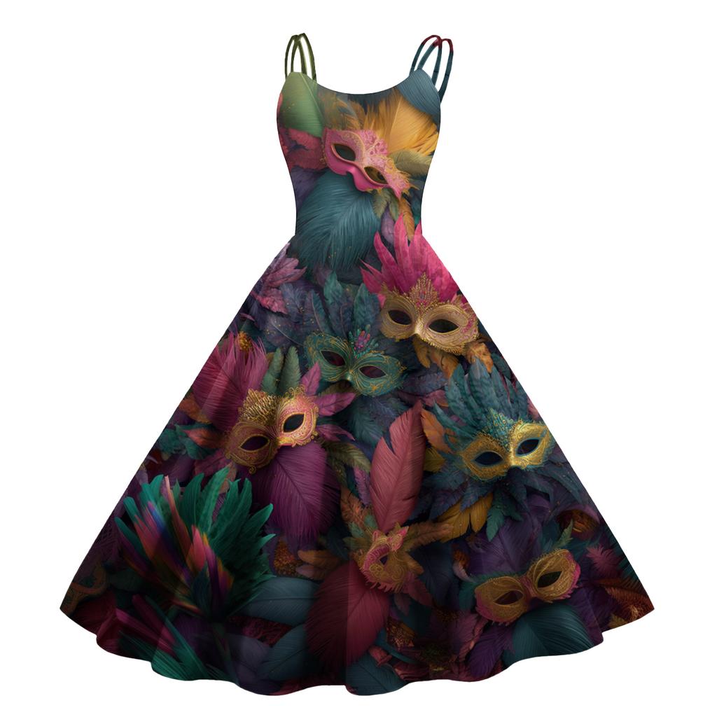 Женское сексуальное платье с принтом на Хэллоуин, с открытыми плечами, в стиле панк, винтаж