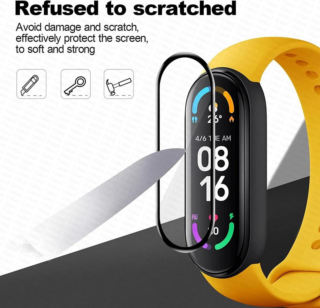 Xiaomi 1-5 шт. Защитная пленка для экрана для Xiaomi Band 10 9 8 7 6 5 4 Полное покрытие Мягкая защитная пленка Изогнутая защита для MiBand 10 Не стекло