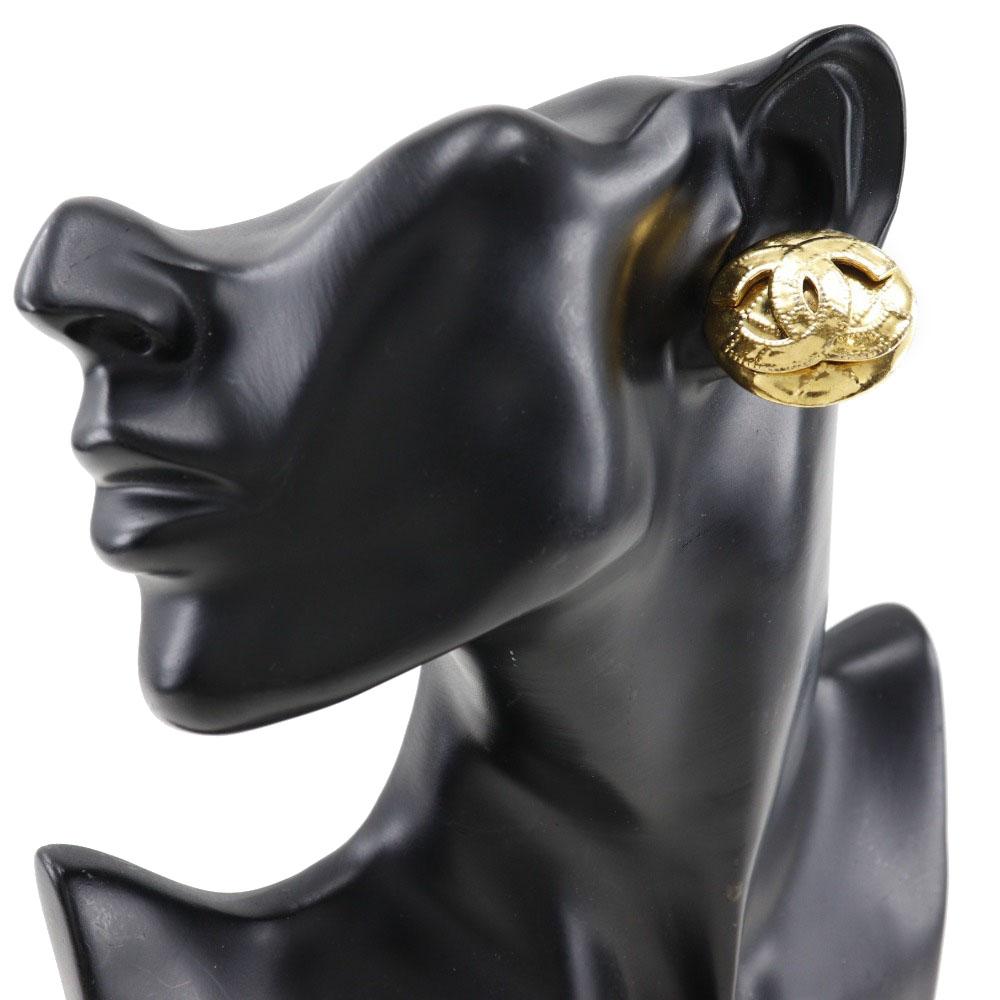 Chanel Серьга Мателассе винтажная Позолоченное золото 30,2 г Женские Б/У