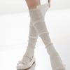 Ballet-style Calf Socks for Women, Thin White Thigh-high Socks for Spring and Summer, Breathable Mesh and Bow Pile Socks