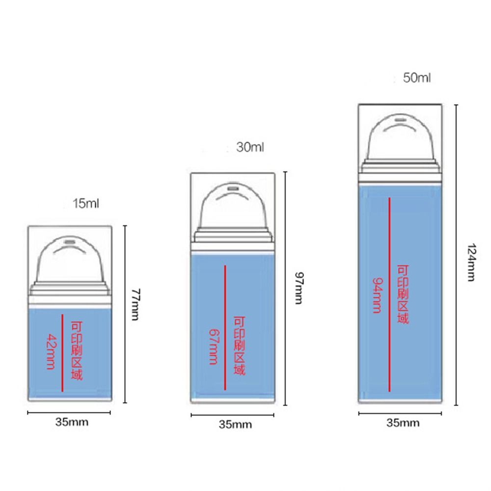 Безвоздушный насос Безвоздушная бутылка Белый Пустой контейнер для лосьона Бутылка для жидкости Лосьон Крем Жидкость