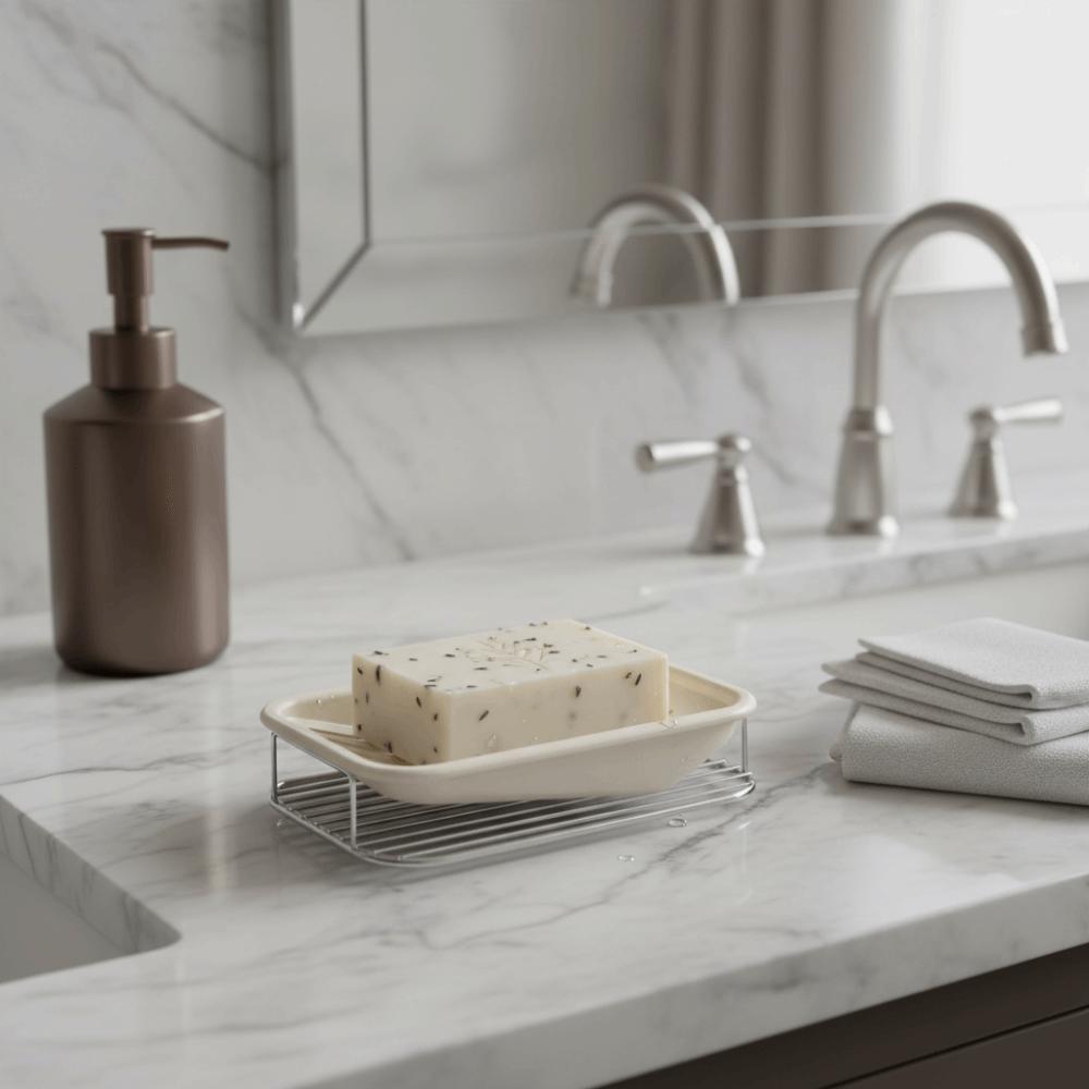 Durable Double-Layer Soap Box Plastic Slanted Drainage Soap Dish Waterproof Thickened Soap Storage Holder Bathroom
