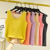 Thermal Vest for Women Sleeveless Sexy Winter Inner Wear Crew Neck Warm Underwear Female Undershirt Seamless Solid Body Top Slim