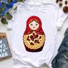 Matryoshka Doll T Shirt 2023 Funny Summer Fashion Tshirt Russian Doll TShirt Unisex White Casual T Shirt Female Harajuku Shirt