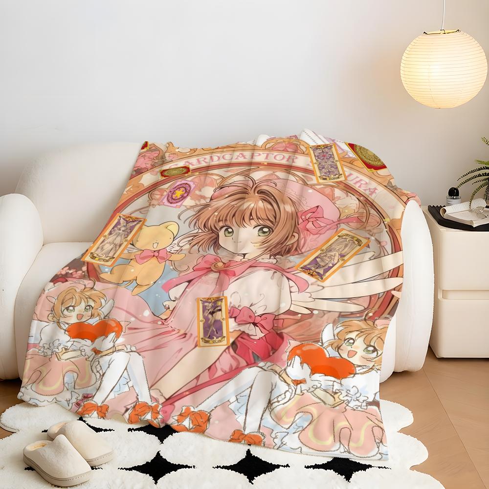 Аниме C-Cardcaptor S-Sakura Плед из фланели, легкий, уютный, прочный, моющийся, милый, классный