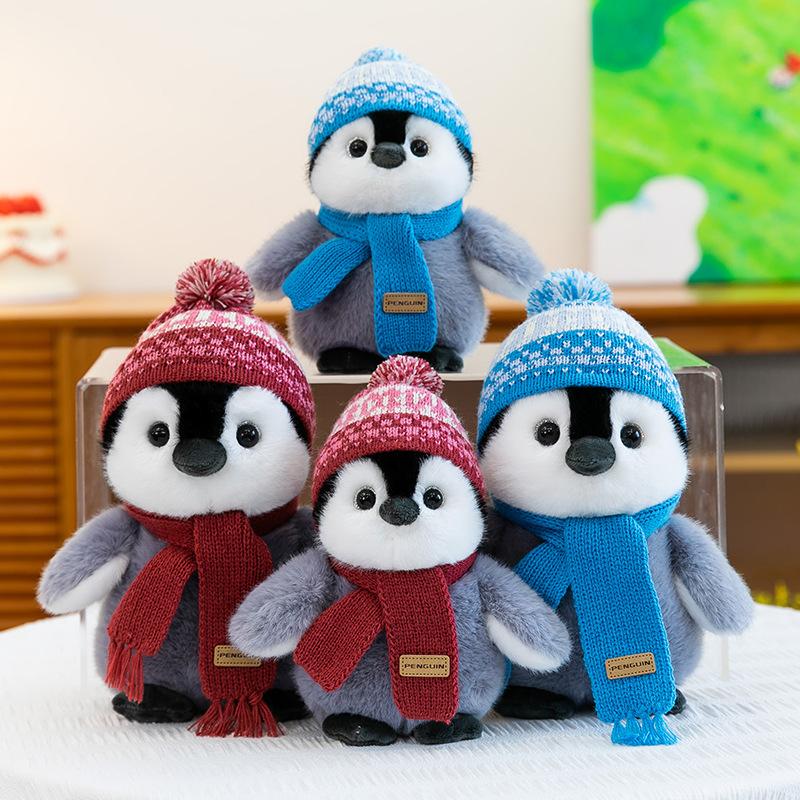 Cute Scarf Penguin Plush Toy Marine Animal Children's Soothing Doll Catching Machine Doll