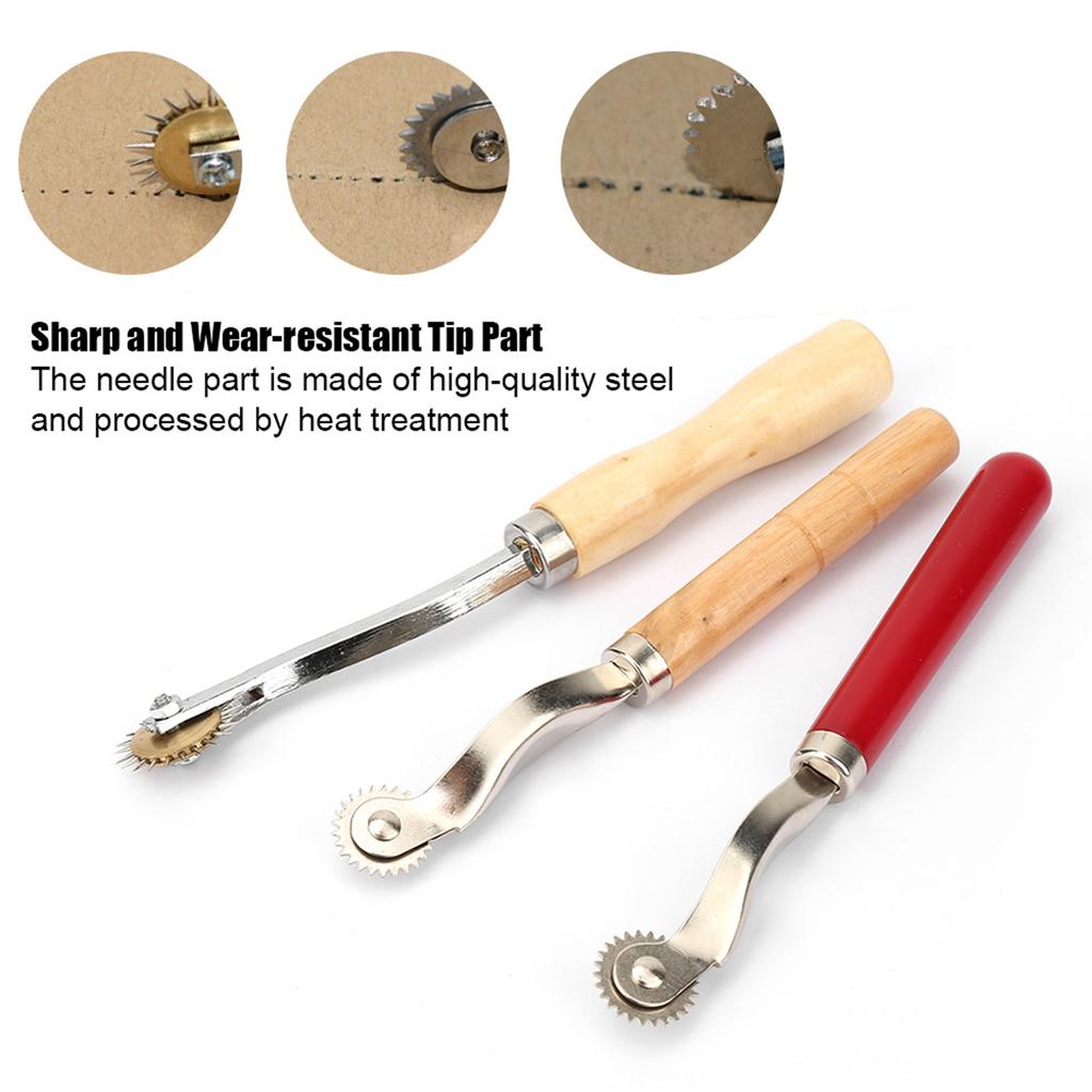 3 шт. DIY кожа бумага ткань ремесло швейное колесо рулетка инструмент маркер стежков инструмент для резки