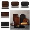 Solid Wood Black Walnut Tea Tray Household Kitchen Serving Platter Tableware Storage Accessories
