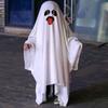 White Ghost Poncho Robe Scary Ghost Cosplay Costume Funny Halloween Cloak Cape  Stage Performance