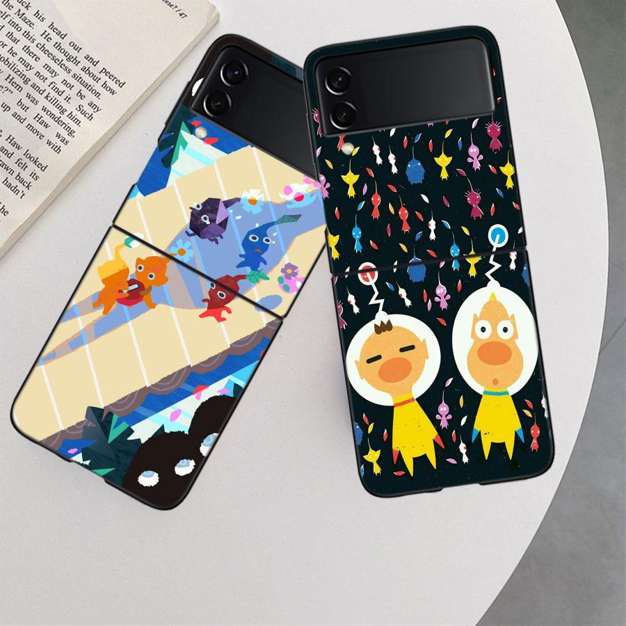 Game Pikmin 4 Case for Samsung Galaxy Z Flip 6 5G Z Flip 5 4 3 5G Black Hard Cell Phone Cover Luxury PC Shell Coque