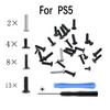 JCD Набор винтов для ручки PS5 Полный набор винтов для контроллера PS5 Винты с головкой Винты контроллера и Крестовая отвертка