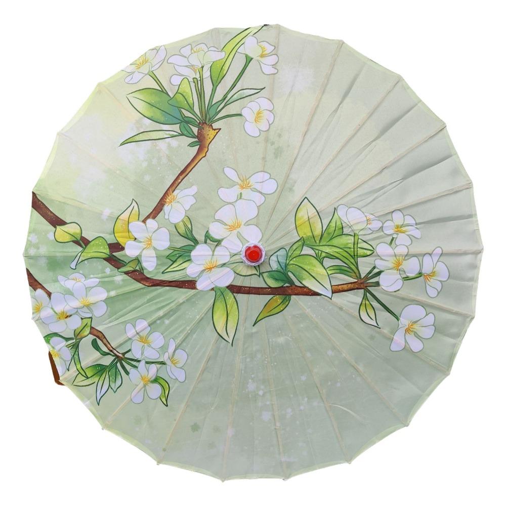 Vintage 70 cm Silk Cloth Women Umbrella Handheld Folding Classical Oil Paper Umbrella Rainproof Decorative Costume Parasol Party