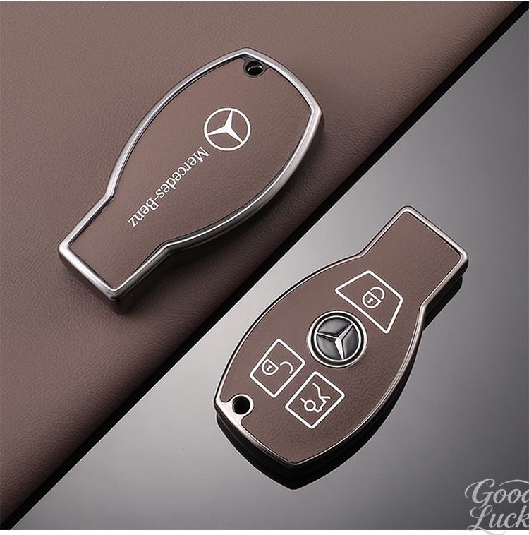 YDC4 Car Zinc Alloy Key Case Shell Buckle Car Key Cover For Mercedes Benz A C E S G Class GLC CLE CLA GLB GLS W177 Auto Accessory