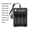 USB Зарядное устройство для аккумуляторов 4 слота Независимый зарядный адаптер Двухцветный индикатор Для 18650 Литиевый