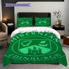 Hibernian Edinburgh Heritage Emblem Three-piece set (1 * duvet cover + 2 * pillowcase, without core) 2D Flat Bedding set Christmas birthday gift