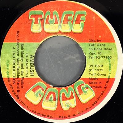 7-дюймовая пластинка BOB MARLEY & THE WAILERS - Ambush NONE Tuff Gong 1979 Ямайка Регги, Ска и Даб Б/У