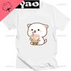 Lovely Bubu Is Throwing Flip-flops At Dudu Since He Teases Bubu T Shirt Bear Tshirt Kawaii Unisex Clothes Unisex Tops Graphic Shirt Unisex