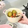 Керамическая суповая миска с двумя ручками, большая бытовая миска для фруктового салата, миска для лапши быстрого приготовления