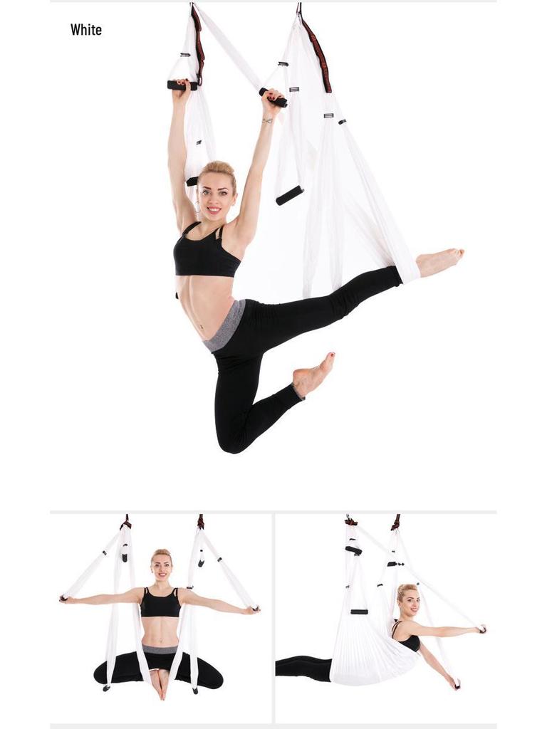 Гамак для воздушной йоги с 6 ручками - Неэластичный нейлон для студийной инверсионной фитнес-тренировки