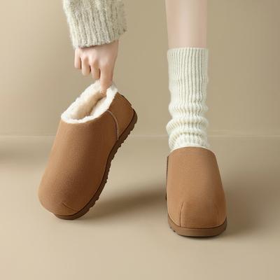 Остин Зимние сапоги Женские 2025 Новые Зимние Толстоподошвенные Флисовые Утепленные Ботинки-хлебцы Модные Короткие Хлопковые Сапоги