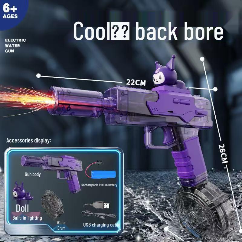 2026 Прозрачный электрический автоматический водяной пистолет M416 со светом - Игрушка для игр на открытом воздухе для детей