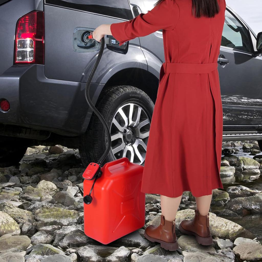 3.2 GPM Battery Powered Fuel Transfer Pump, with Auto-Stop Sensor and 60" Hose Electric Automatic Fuel Transfer Pump for Gasoline and Various Fuels