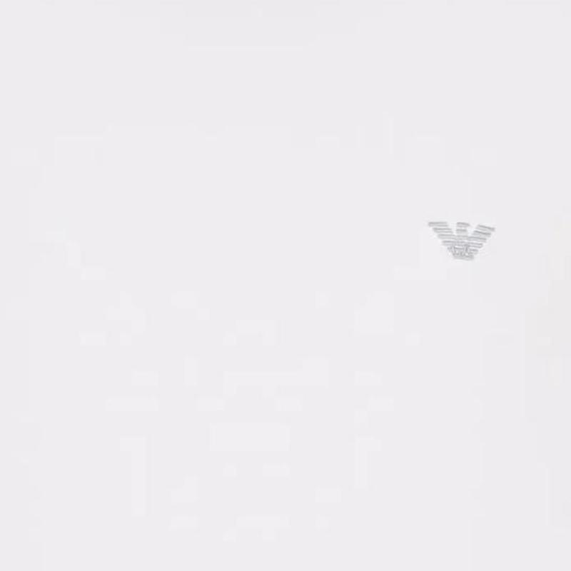 Emporio Armani Ss24 Однотонная футболка с вышитым логотипом-буквой, круглым вырезом, повседневная, с длинным рукавом, мужские топы, Белый 111984-4F511-00010