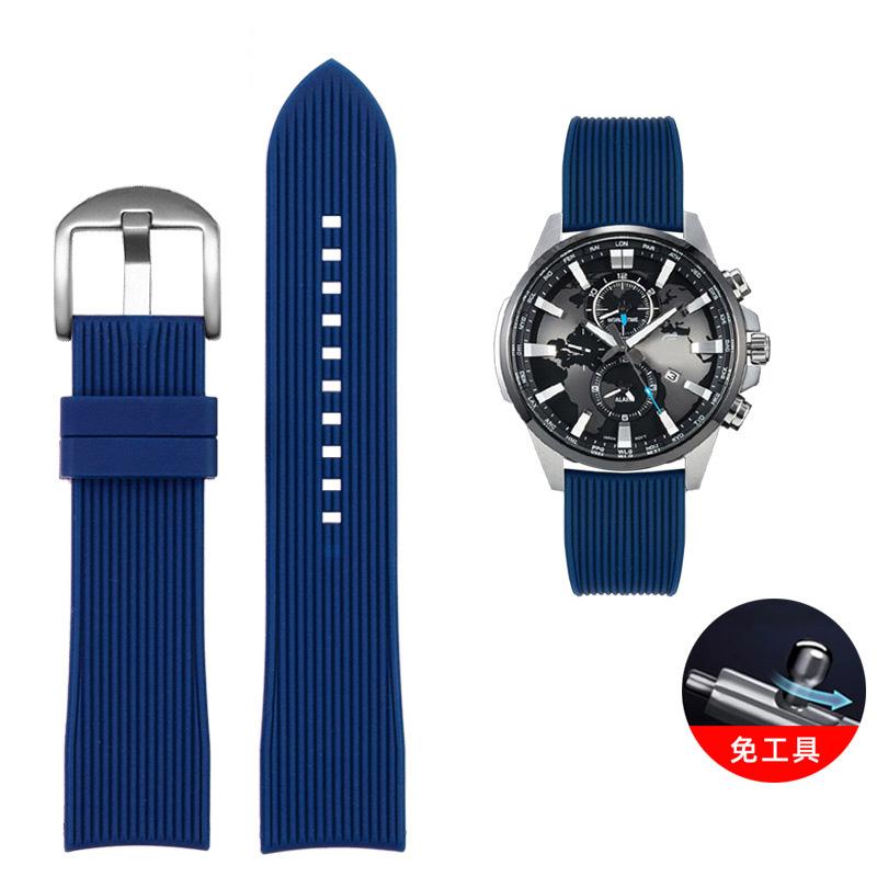 Классический ремешок для часов Arc Mouth 22 мм 20 мм для Mido Casio EFR-303 ECB900 Citizen Longines Omega резиновый силиконовый ремешок для часов водонепроницаемый