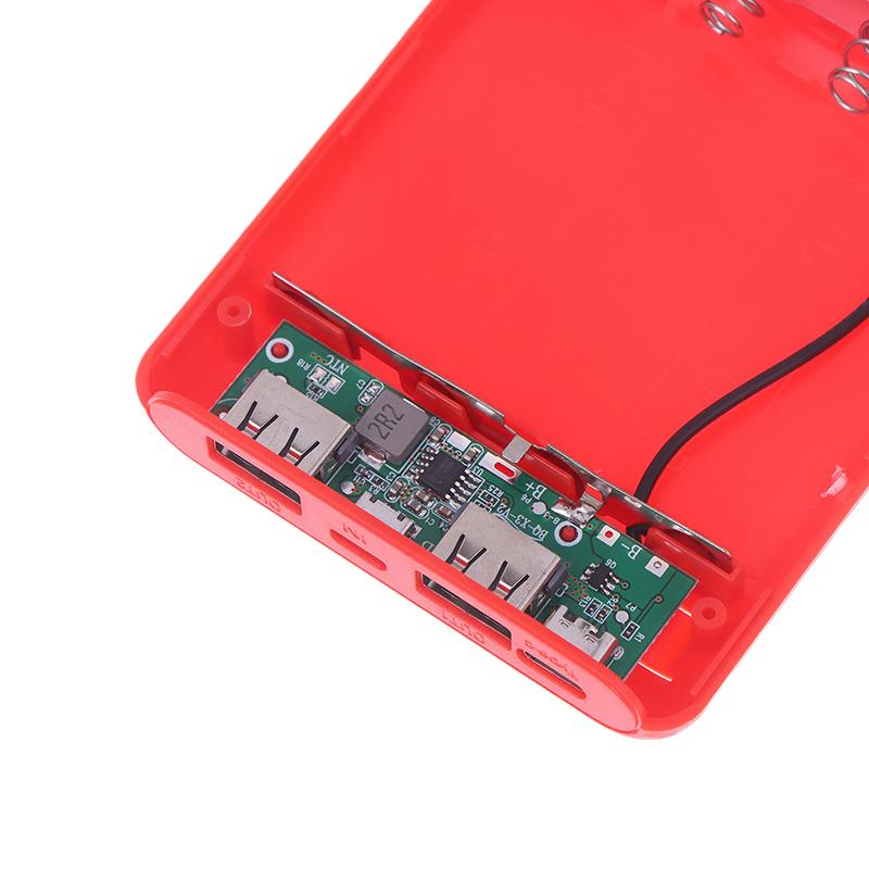 Корпус-бокс на 4 аккумулятора 18650, набор для DIY, материал для источника питания, мини-корпус блока питания без пайки, для дома, на улицу и других случаев